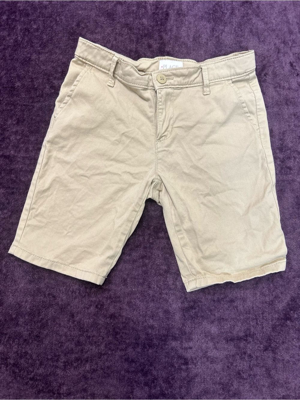 Place Boys Tan Flat Front Chino Shorts